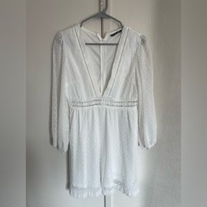 SHEIN eyelet white dress